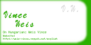 vince weis business card